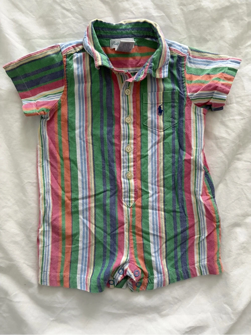 Ralph Lauren Multicolor Striped Shortalls One-Piece